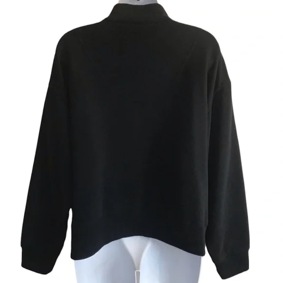 🔴 4/$15 A New Day Black mock neck 1/2 zip pullover sweatshirt size L in EUC - Picture 2 of 14